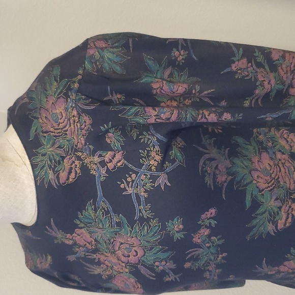 Vintage 1980,Joni Blair Of California, Floral Black Dress, Size 3 - Picture 5 of 12